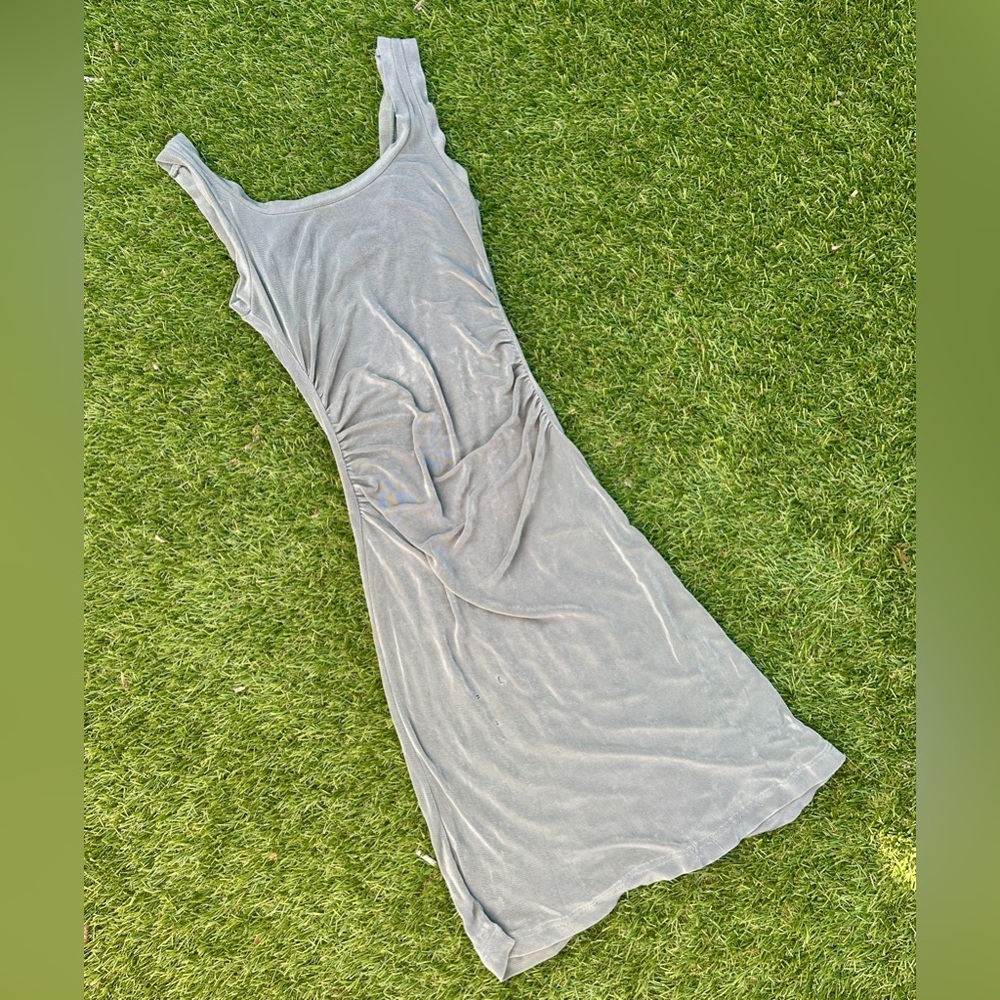 Boston Proper Slinky Green Sleeveless Dress - Picture 7 of 7